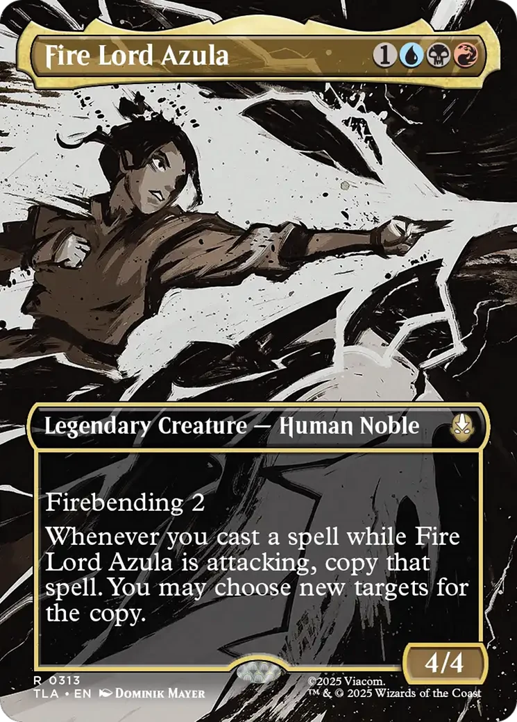 Fire Lord Azula (0313) (Borderless, NM Foil) [Avatar: The Last Airbender]