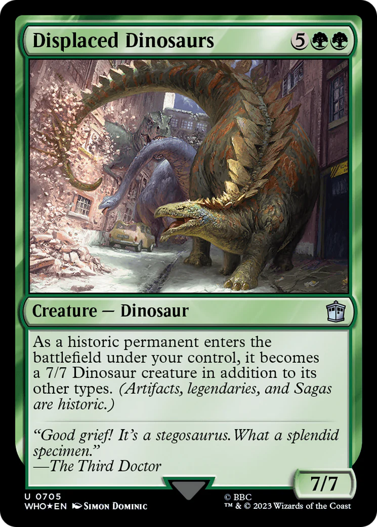 Displaced Dinosaurs (NM Surge Foil) [Doctor Who]