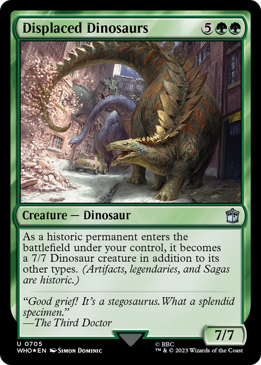 Displaced Dinosaurs (NM Surge Foil) [Doctor Who]