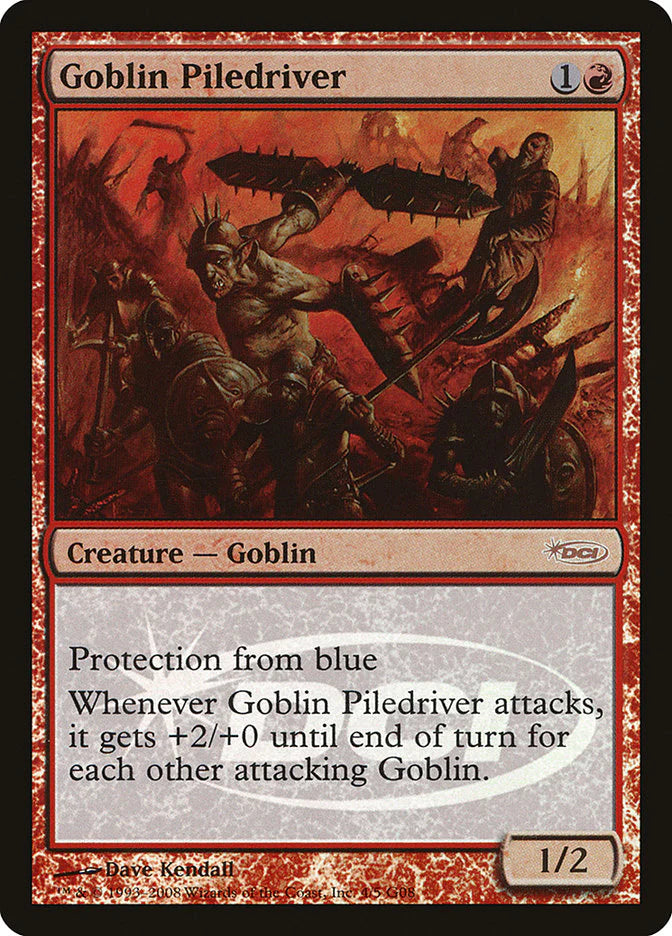 Goblin Piledriver (NM Foil) [Judge Gift Cards 2008]