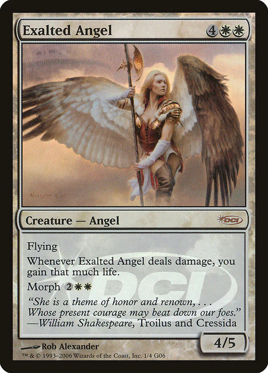 Exalted Angel (NM Foil) [Judge Gift Cards 2006]