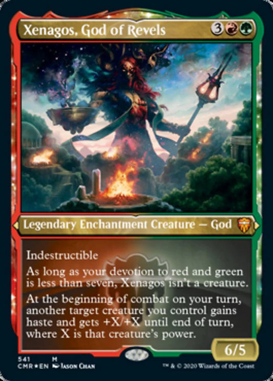 Xenagos, God of Revels (NM Etched Foil) [Commander Legends]