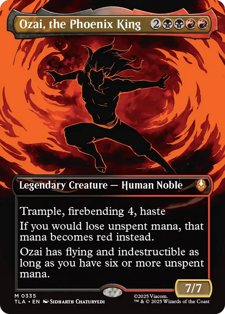 Ozai, the Phoenix King (0335) (Borderless, NM Nonfoil) [Avatar: The Last Airbender]