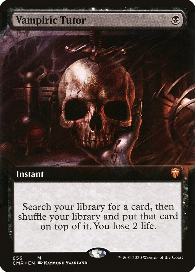 Vampiric Tutor (Extended Art, NM Nonfoil) [Commander Legends]