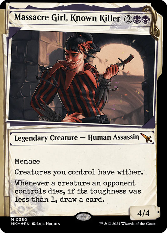 Massacre Girl, Known Killer (Showcase Invisible Ink, NM Foil) [Murders at Karlov Manor]