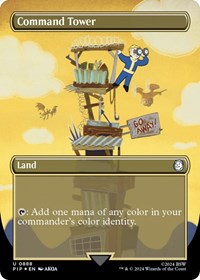 Command Tower (Borderless) (Surge Foil) (NM Foil) [Fallout]