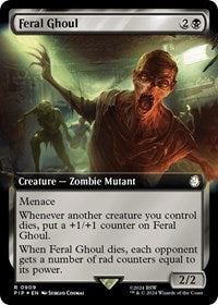 Feral Ghoul (Extended Art) (Surge Foil) (NM Foil) [Fallout]