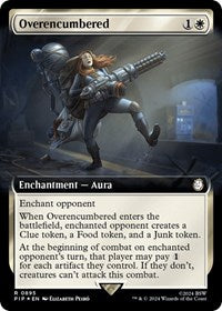 Overencumbered (Extended Art) (Surge Foil) (NM Foil) [Fallout]