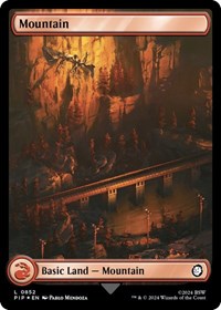 Mountain (0852) (Surge Foil) (NM Foil) [Fallout]