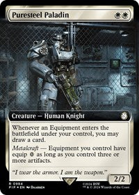 Puresteel Paladin (Extended Art) (Surge Foil) (NM Foil) [Fallout]