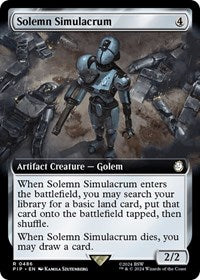 Solemn Simulacrum (Extended Art) (NM Foil) [Fallout]