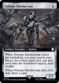 Solemn Simulacrum (Extended Art) (Surge Foil) (NM Foil) [Fallout]