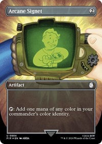 Arcane Signet (Borderless) (Surge Foil) (NM Foil) [Fallout]