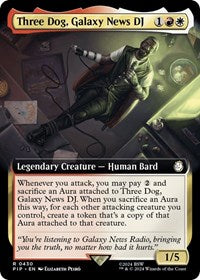Three Dog, Galaxy News DJ (Extended Art) (NM Foil) [Fallout]