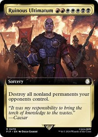 Ruinous Ultimatum (Extended Art) (NM Foil) [Fallout]