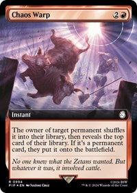 Chaos Warp (Extended Art) (Surge Foil) (NM Foil) [Fallout]