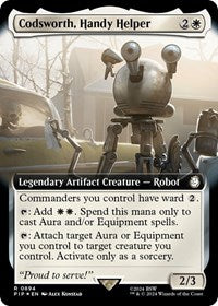 Codsworth, Handy Helper (Extended Art) (Surge Foil) (NM Foil) [Fallout]