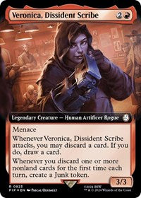 Veronica, Dissident Scribe (Extended Art) (Surge Foil) (NM Foil) [Fallout]