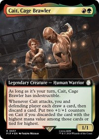 Cait, Cage Brawler (Extended Art) (Surge Foil) (NM Foil) [Fallout]