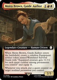 Moira Brown, Guide Author (Extended Art) (Surge Foil) (NM Foil) [Fallout]