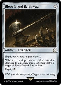 Bloodforged Battle-Axe (Surge Foil) (NM Foil) [Fallout]