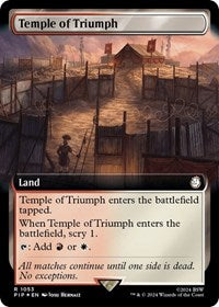Temple of Triumph (Extended Art) (Surge Foil) (NM Foil) [Fallout]