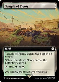 Temple of Plenty (Extended Art) (NM Nonfoil) [Fallout]