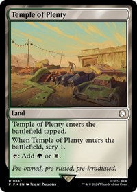 Temple of Plenty (Surge Foil) (NM Foil) [Fallout]