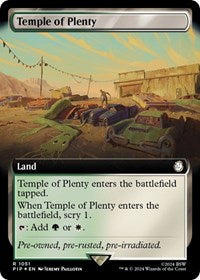 Temple of Plenty (Extended Art) (Surge Foil) (NM Foil) [Fallout]