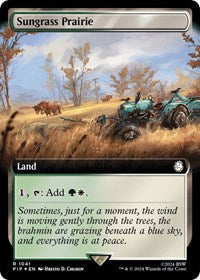 Sungrass Prairie (Extended Art) (Surge Foil) (NM Foil) [Fallout]