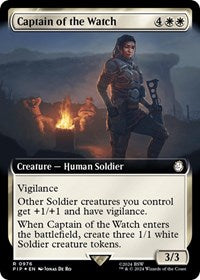 Captain of the Watch (Extended Art) (Surge Foil) (NM Foil) [Fallout]