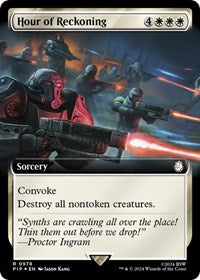 Hour of Reckoning (Extended Art) (Surge Foil) (NM Foil) [Fallout]