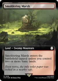 Smoldering Marsh (Extended Art) (Surge Foil) (NM Foil) [Fallout]