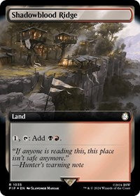 Shadowblood Ridge (Extended Art) (Surge Foil) (NM Foil) [Fallout]