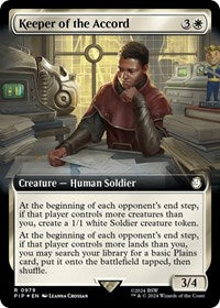 Keeper of the Accord (Extended Art) (Surge Foil) (NM Foil) [Fallout]