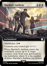 Marshal's Anthem (Extended Art) (Surge Foil) (NM Foil) [Fallout]