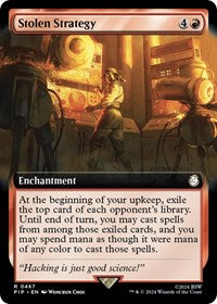 Stolen Strategy (Extended Art) (NM Nonfoil) [Fallout]