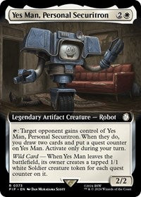 Yes Man, Personal Securitron (Extended Art) (NM Foil) [Fallout]
