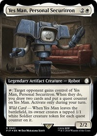 Yes Man, Personal Securitron (Extended Art) (Surge Foil) (NM Foil) [Fallout]