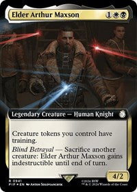 Elder Arthur Maxson (Extended Art) (Surge Foil) (NM Foil) [Fallout]