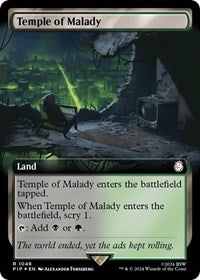 Temple of Malady (Extended Art) (Surge Foil) (NM Foil) [Fallout]