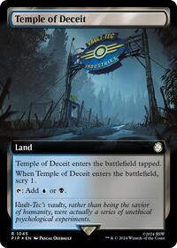 Temple of Deceit (Extended Art) (Surge Foil) (NM Foil) [Fallout]