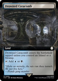 Drowned Catacomb (Extended Art) (NM Nonfoil) [Fallout]
