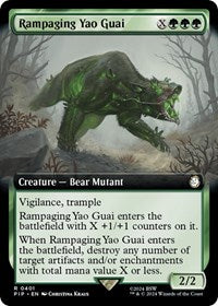 Rampaging Yao Guai (Extended Art) (NM Foil) [Fallout]