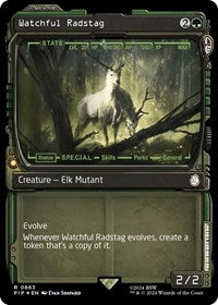 Watchful Radstag (Showcase) (Surge Foil) (NM Foil) [Fallout]
