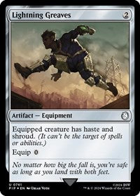 Lightning Greaves (Surge Foil) (NM Foil) [Fallout]
