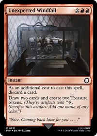 Unexpected Windfall (Surge Foil) (NM Foil) [Fallout]