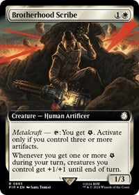 Brotherhood Scribe (Extended Art) (Surge Foil) (NM Foil) [Fallout]