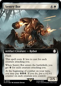 Sentry Bot (Extended Art) (Surge Foil) (NM Foil) [Fallout]