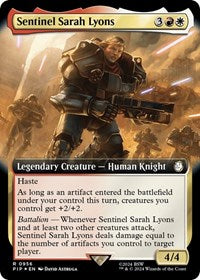 Sentinel Sarah Lyons (Extended Art) (Surge Foil) (NM Foil) [Fallout]